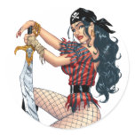 Sexy Pirate Pin-up Girl Customisable by Al Rio stickers