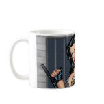 Sexy Police Girl In Lingerie with Night Stick mugs
