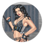 Sexy Police Girl In Lingerie with Night Stick stickers