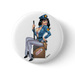 Sexy Police or Security Woman by Al Rio buttons