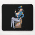 Sexy Police or Security Woman by Al Rio mousepads