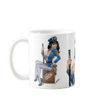 Sexy Police or Security Woman by Al Rio mugs