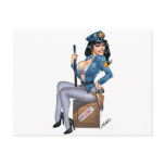 Sexy Police or Security Woman by Al Rio postcards