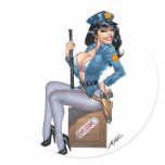 Sexy Police or Security Woman by Al Rio stickers