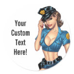 Sexy Police or Security Woman by Al Rio stickers