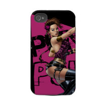 Sexy Punk Rock Girl by the comic artist Al Rio Tough Iphone 4 Case