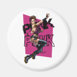 Sexy Punk Rock Girl by the comic artist Al Rio Fridge Magnet