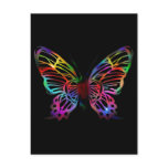 SEXY RAINBOW BUTTERFLY PATTERN postcards