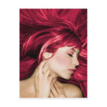 Sexy Red Head Girl Rubbing her Neck Postcard