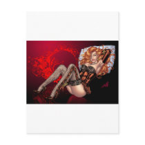 Sexy Red Head in Lingerie customizables by Al Rio Post Card