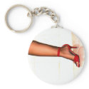 Sexy Red High Heeled shoes and nylon legs keychains