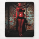 Sexy Red Hot Devil Woman Mousepad