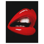 Sexy Red Lips - Red on Black flyers