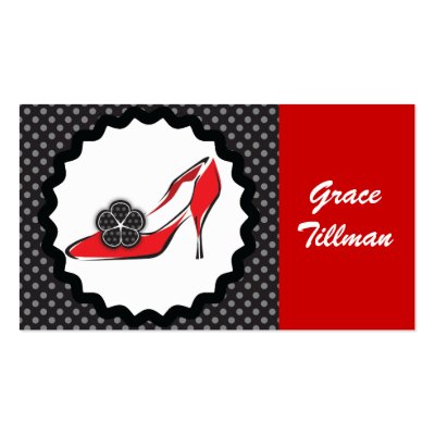 Sexy Shoe Profile Card Business Card Template by MissNNick