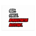 Sexy. Single. Administrative Assistant. Postcard