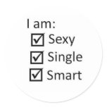 Sexy single smart! stickers