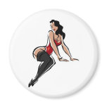 SEXY Stripper, I support Single Moms T-shirt logo magnets