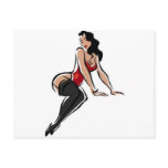 SEXY Stripper, I support Single Moms T-shirt logo postcards