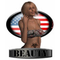 Sexy USA Patriotic Girl T-Shirts