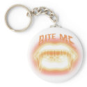 Sexy Vampire Fangs Bite Me Keychain