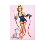 Sexy Vintage Welding Pin Up Wrapped Canvas canvas prints