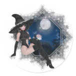Sexy Witch into the Dark Night Design stickers