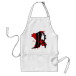 Sexy With Sexy Lace Up Boot, Big X Background aprons