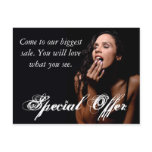 sexy woman eating chocolate postcards