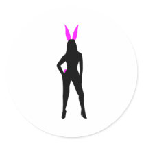Sexy Woman Round Sticker