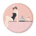 Sexy Woman with Dessert Magnets
