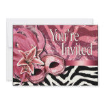 Sexy Zebra Masquerade Party Invitation