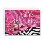 Sexy Zebra Masquerade Party Invitation