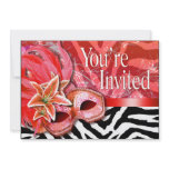 Sexy Zebra Masquerade Party Invitation