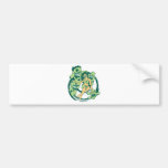 sexy zombie with posse funny vector cartoon art bumper sticker