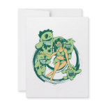 sexy zombie with posse funny vector cartoon art invitations