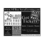 SFBayAreaEvents.com Postcard Promo - Advertisement