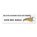 SGT. BALLZ THE CAT BUMPERSTICKER