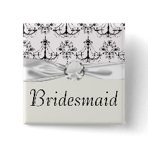 shabby chandelier white black damask pinback buttons