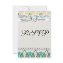 shabby chic floral ornate damask invites