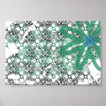 Shabby Chic Floral Print Poster