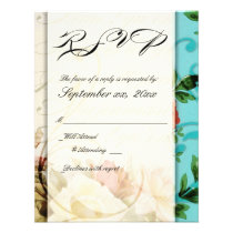 shabby chic french vintage RSVP card invitations