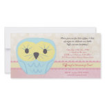 Shabby Chic Owl 1st Birthday Party Invite photo cards