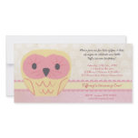 Shabby Chic Owl 1st Birthday Party Invite Photo Greeting Card