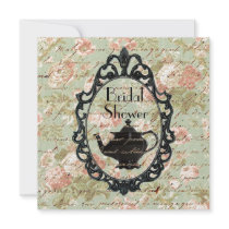Shabby Chic Tea Party Bridal Shower Invitation