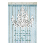 Shabby Chic Teal Chandelier Bat Mitzvah Invitations