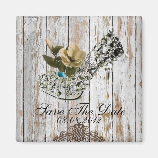 shabby chic vintage country wedding favour refrigerator magnets