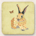 Shabby Floral Bunny  Coaster cork coasters