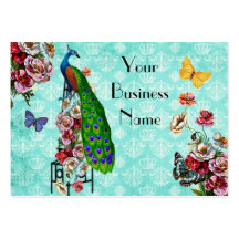 Shabby French Peacock Business Card