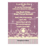 Shabby Lilac Lace Wedding Invitation