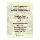 Shabby Parchment Grey Wedding Invitation